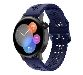 Strap-it Bracelet silicone avec motif Huawei Watch GT 3 42mm (bleu foncé)