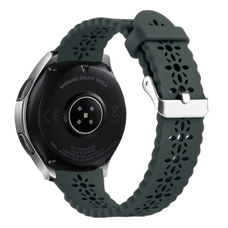 Strap-it Strap-it Bracelet silicone avec motif Samsung Galaxy Watch Active (vert pin)