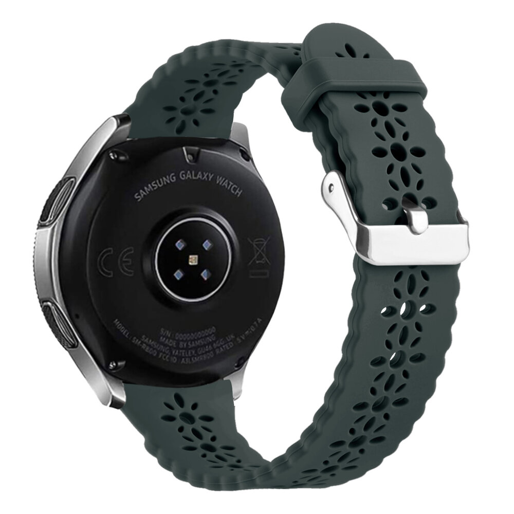 Strap-it Strap-it Bracelet silicone avec motif Samsung Gear Sport (vert pin)