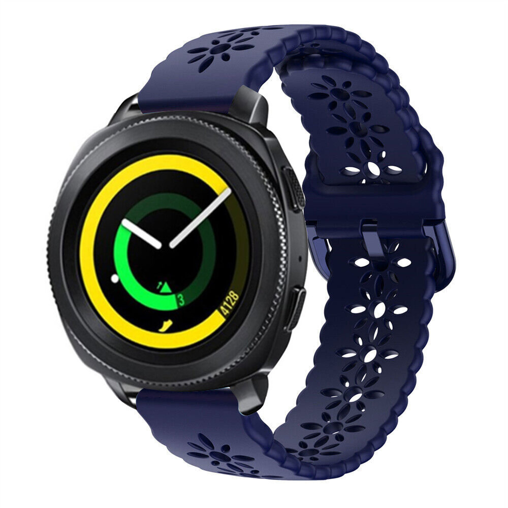 Strap-it Strap-it Bracelet silicone avec motif Samsung Gear Sport (bleu foncé)