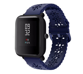 Strap-it Bracelet silicone avec motif Xiaomi Amazfit Bip (bleu foncé)