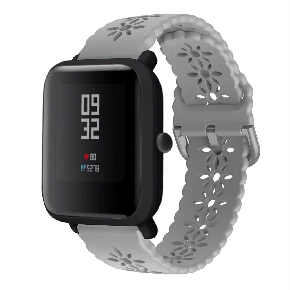 Strap-it Strap-it Bracelet silicone avec motif Xiaomi Amazfit Bip (gris)