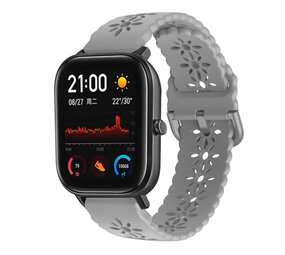 Strap-it Bracelet silicone avec motif Xiaomi Amazfit GTS (gris)