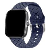 Strap-it Bracelet silicone 'tressé' Amazfit GTS 3 (bleu foncé)