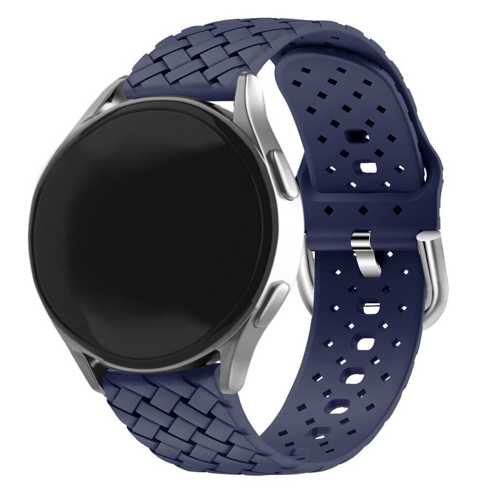 Strap-it Strap-it Bracelet silicone 'tressé' Samsung Galaxy Watch 4 40mm (bleu foncé)