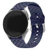 Strap-it Bracelet silicone 'tressé' Samsung Galaxy Watch 4 Classic 46mm (bleu foncé)