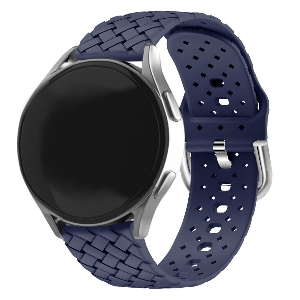 Strap-it Strap-it Bracelet silicone 'tressé' Samsung Galaxy Watch 42mm (bleu foncé)