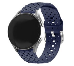 Strap-it Bracelet silicone 'tressé' Samsung Galaxy Watch 6 44mm (bleu foncé)