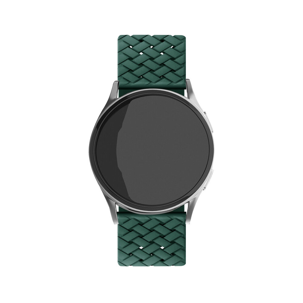 Strap-it Strap-it Bracelet silicone 'tressé' Huawei Watch GT 3 42mm (vert foncé)