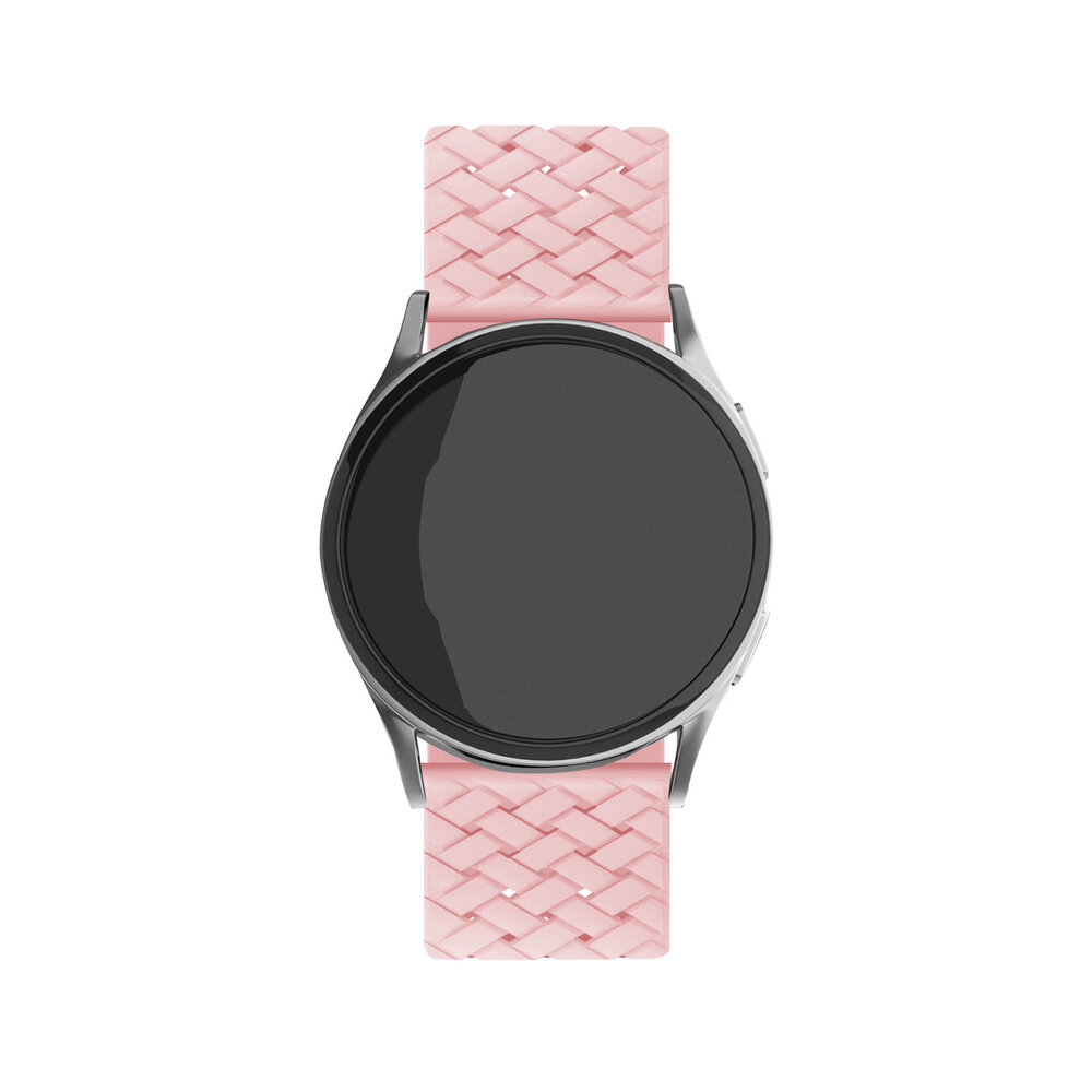 Strap-it Strap-it Bracelet silicone 'tressé' Huawei Watch GT 3 Pro 43mm (rose)