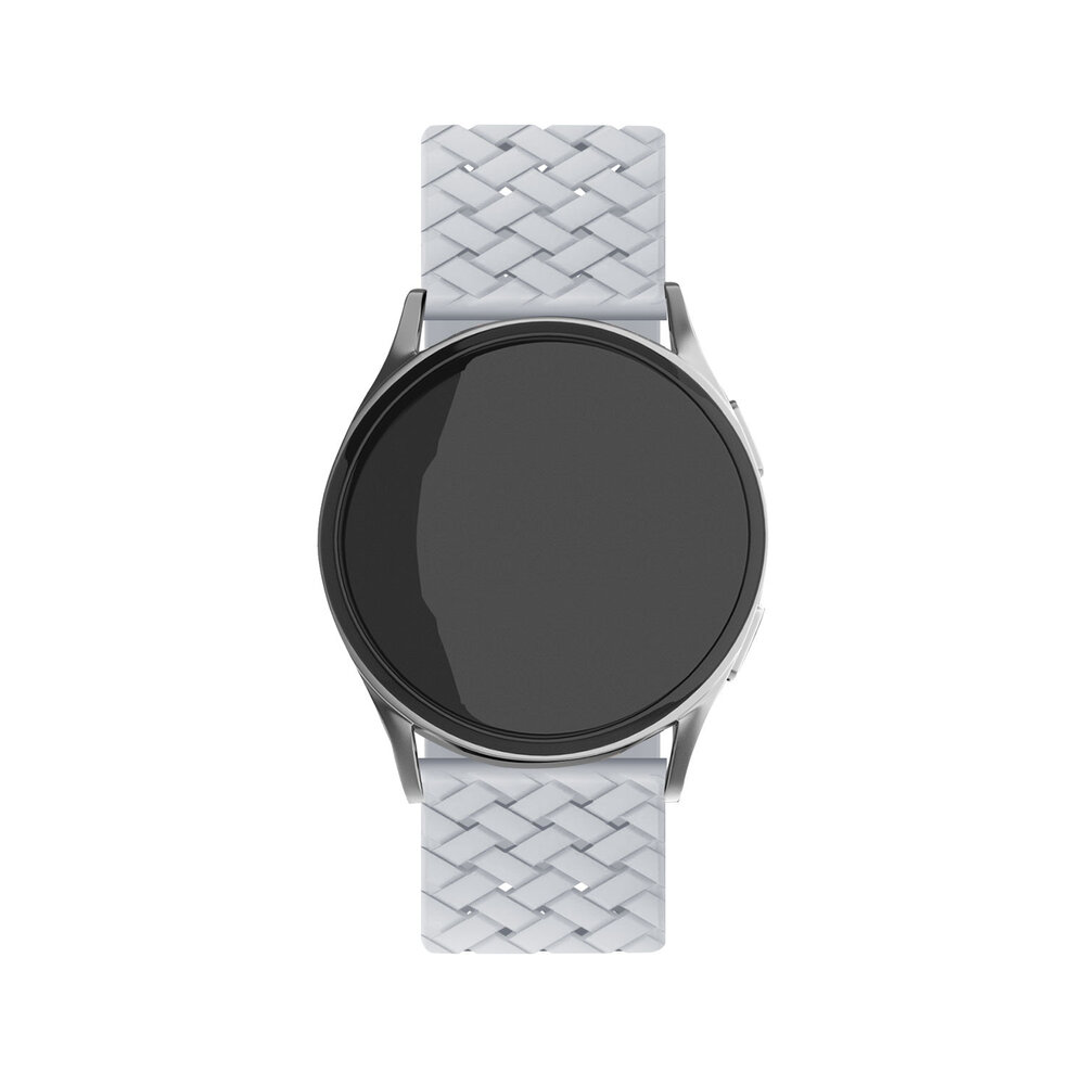 Strap-it Strap-it Bracelet silicone 'tressé' Samsung Galaxy Watch 5 40mm (gris)