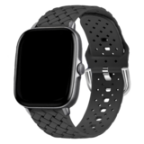 Strap-it Bracelet silicone 'tressé' Xiaomi Amazfit Bip (noir)