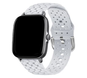 Strap-it Bracelet silicone 'tressé' Amazfit GTS 3 (gris)