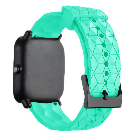 Strap-it Strap-it Bracelet silicone 'hexa' Amazfit GTS 3 (aqua)