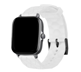 Strap-it Bracelet silicone 'hexa' Amazfit GTS 3 (blanc)