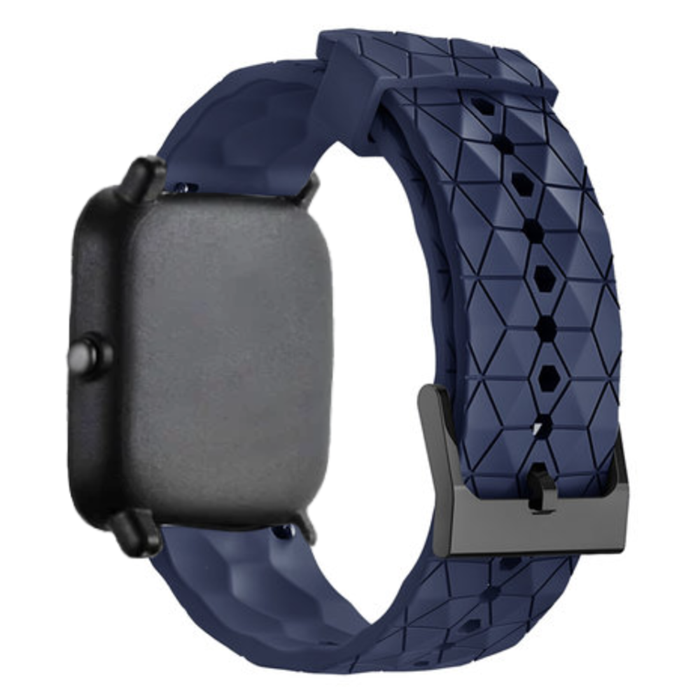 Strap-it Strap-it Bracelet silicone 'hexa' Xiaomi Amazfit Bip (bleu foncé)