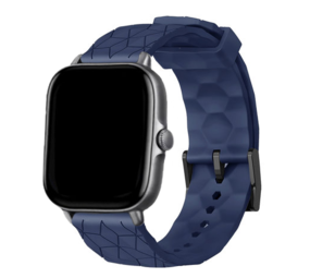 Strap-it Bracelet silicone 'hexa' Xiaomi Amazfit GTS (bleu foncé)