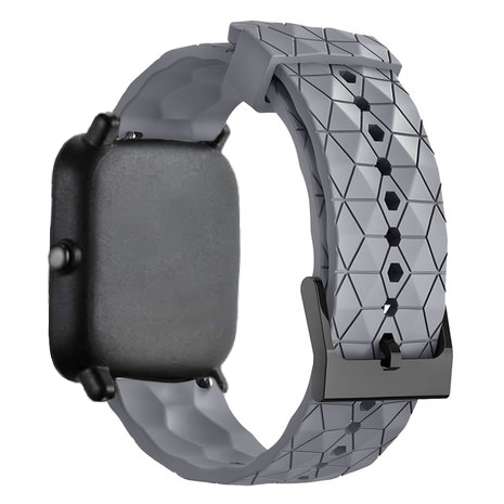 Strap-it Strap-it Bracelet silicone 'hexa' Xiaomi Amazfit GTS (gris)