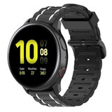 Strap-it Bracelet sport á boucle Samsung Galaxy Watch Active (noir/blanc)