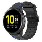 Strap-it Bracelet sport á boucle Samsung Galaxy Watch Active (noir/bleu)