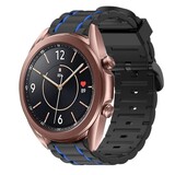 Strap-it Bracelet sport á boucle Samsung Galaxy Watch 3 41mm (noir/bleu) Strap-it Bracelet sport á boucle Samsung Galaxy Watch 3 41mm (noir/bleu)