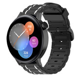 Strap-it Bracelet sport á boucle Huawei Watch GT 3 42mm (noir/blanc)