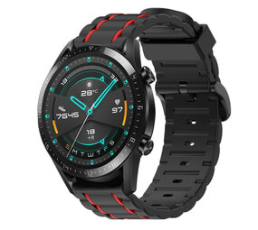 Strap-it Bracelet sport á boucle Huawei Watch GT 2 (noir/rouge) Strap-it Bracelet sport á boucle Huawei Watch GT 2 (noir/rouge)