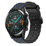 Strap-it Bracelet sport á boucle Huawei Watch GT 2 (noir/bleu)