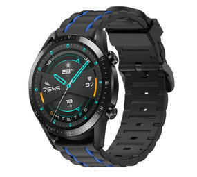Strap-it Bracelet sport á boucle Huawei Watch GT 2 (noir/bleu) Strap-it Bracelet sport á boucle Huawei Watch GT 2 (noir/bleu)