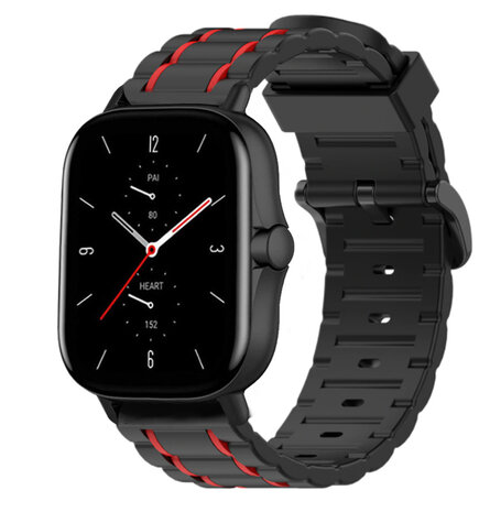 Strap-it Strap-it Bracelet sport á boucle Amazfit GTS 2 (noir/rouge) Strap-it Strap-it Bracelet sport á boucle Amazfit GTS 2 (noir/rouge)
