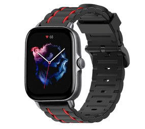 Strap-it Bracelet sport á boucle Amazfit GTS 3 (noir/rouge) Strap-it Bracelet sport á boucle Amazfit GTS 3 (noir/rouge)