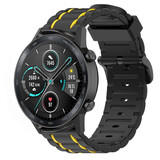 Strap-it Bracelet sport á boucle Honor Magic Watch 2 (noir/jaune) Strap-it Bracelet sport á boucle Honor Magic Watch 2 (noir/jaune)