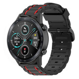 Strap-it Bracelet sport á boucle Honor Magic Watch 2 (noir/rouge) Strap-it Bracelet sport á boucle Honor Magic Watch 2 (noir/rouge)