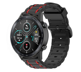 Strap-it Bracelet sport á boucle Honor Magic Watch 2 (noir/rouge)