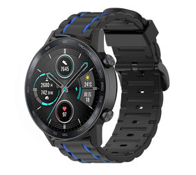 Strap-it Bracelet sport á boucle Honor Magic Watch 2 (noir/bleu)