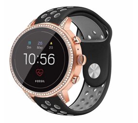 Strap-it Bracelet Sport Fossil Gen 5e 42mm - noir/gris