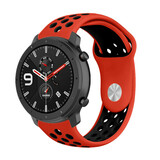 Strap-it Bracelet sport Xiaomi Amazfit GTR (rouge/noir) Strap-it Bracelet sport Xiaomi Amazfit GTR (rouge/noir)