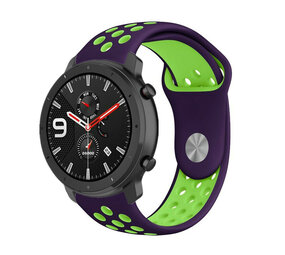 Strap-it Bracelet sport Xiaomi Amazfit GTR (violet/vert)