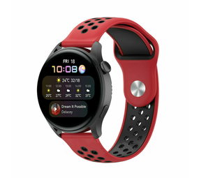 Strap-it Bracelet sport Huawei Watch 3 (Pro) (rouge/noir)