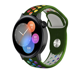 Strap-it Bracelet sport Huawei Watch GT 3 42mm (vert armée/coloré)