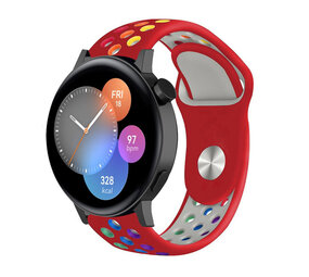 Strap-it Bracelet sport Huawei Watch GT 3 42mm (rouge/coloré)
