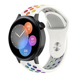 Strap-it Bracelet sport Huawei Watch GT 3 42mm (blanc/coloré)