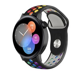Strap-it Bracelet sport Huawei Watch GT 3 42mm (noir/coloré)