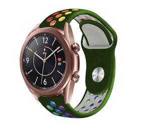 Strap-it Bracelet sport Samsung Galaxy Watch 3 41mm (vert armée/coloré)