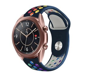 Strap-it Bracelet sport Samsung Galaxy Watch 3 41mm (bleu foncé/coloré)