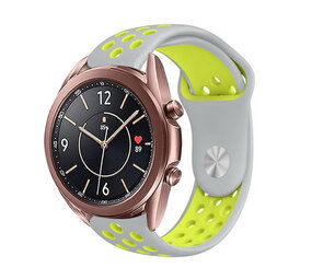 Strap-it Bracelet sport Samsung Galaxy Watch 3 41mm (gris/jaune)
