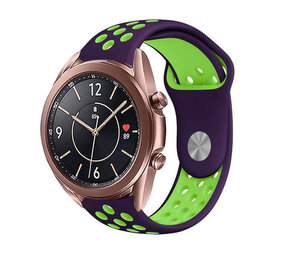 Strap-it Bracelet sport Samsung Galaxy Watch 3 41mm (violet/vert) Strap-it Bracelet sport Samsung Galaxy Watch 3 41mm (violet/vert)