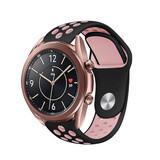 Strap-it Bracelet sport Samsung Galaxy Watch 3 41mm (noir/rose) Strap-it Bracelet sport Samsung Galaxy Watch 3 41mm (noir/rose)