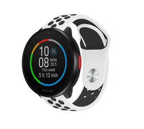 Strap-it Bracelet sport Polar Pacer (blanc/noir)