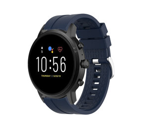 Strap-it Bracelet silicone 'Extreme' Fossil Gen 5 (bleu foncé)